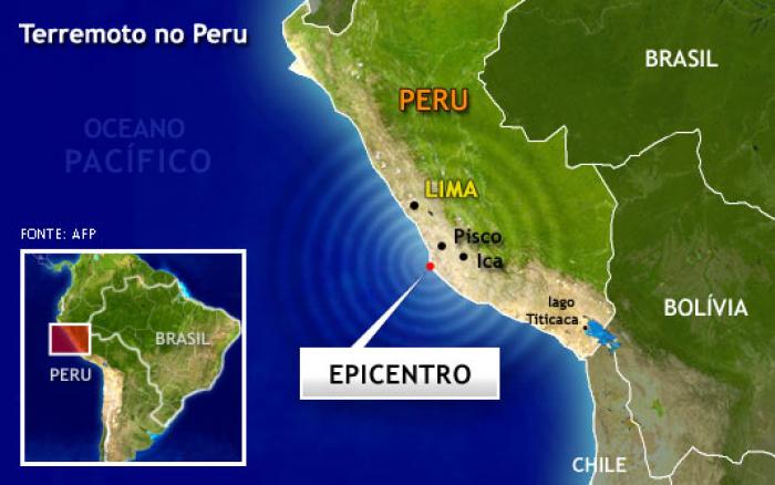 Forte terremoto atinge o Peru